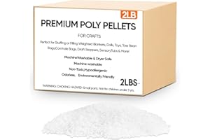 LETRAVAGANCE 2 lb Poly Pellets Weighted Stuffing Beads，Bean Bag Filler Beads,Plastic Pellets Weighted for Stuffed Animals,Poly for Bean Bags, Crafts,Doll and Blankets