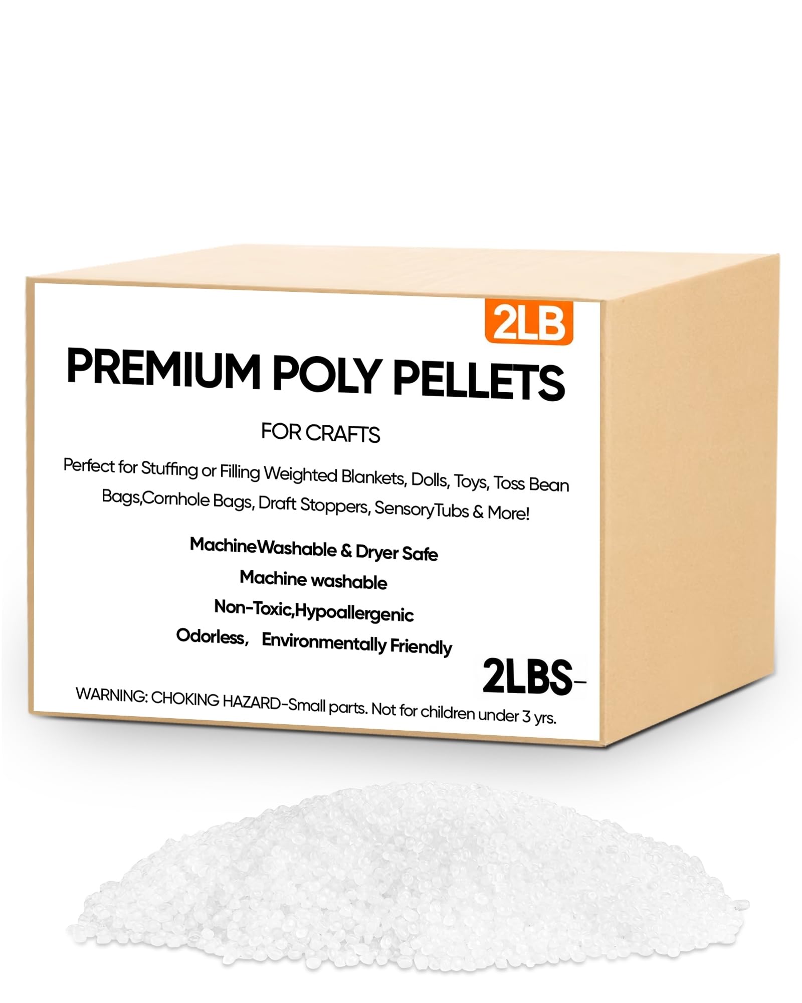 Photo 1 of 2 lb Poly Pellets Weighted Stuffing Beads?Bean Bag Filler Beads,Plastic Pellets Weighted for Stuffed Animals,Poly for Bean Bags, Crafts,Doll and Blankets