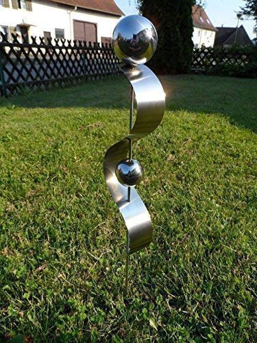 Edelstahlstele'D-60cm' Gartenstecker aus Edelstahl Gartendeko Pflanzenstab Pflanzenstecker