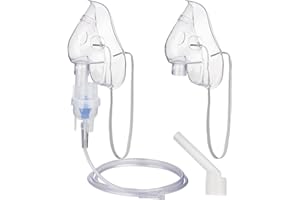 BACNUNN Nebulizer Replacement Parts Kits for Adults & Kids-Includes 2 Nebulizer Mask,Nebulizer Mouthpiece,Nebulizer Cup and Nebulizer Tubing,Universal for Various Nebulizer