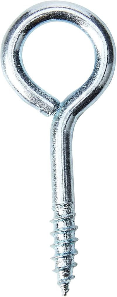 Merriway BH00319 12 Pcs Vine Eye 50 mm Zinc Plated Screw-In