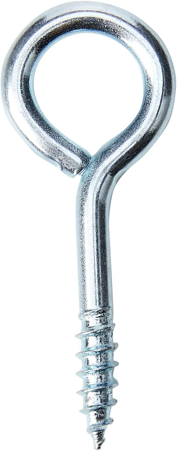 Merriway BH00319 12 Pcs Vine Eye 50 mm Zinc Plated Screw-In