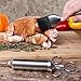 The Sapores Supreme Marinator Set - 2 Ounce 304 Stainless Steel Meat Injector, Baster Grill Brush and Cleaning Brushes - 100% Stainless Steel, BPA Free Food Grade Material
