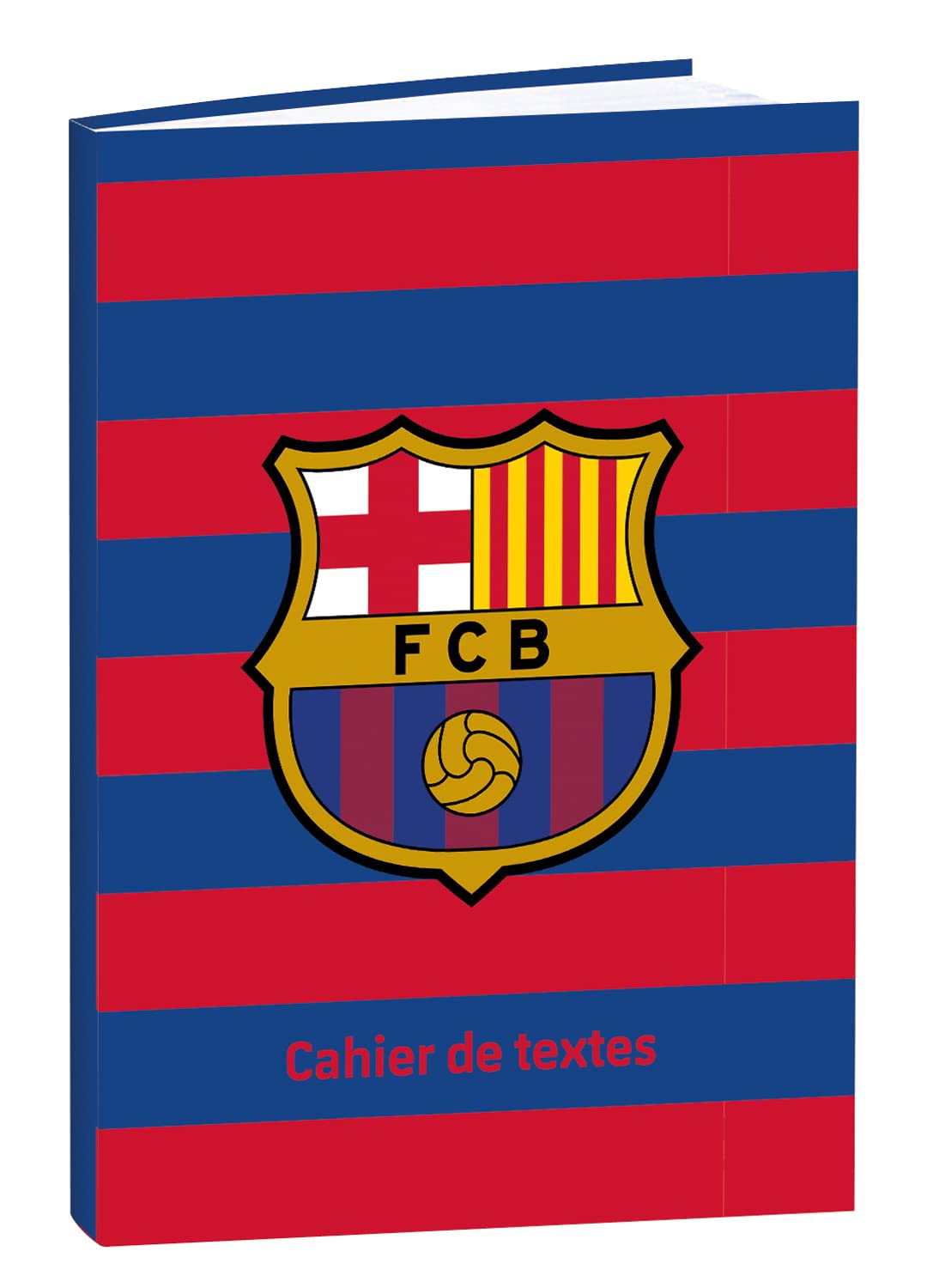 Quo Vadis - Collection: Barcelona - Text Book - Size: 15 x 21 cm - Clairefontaine White Paper for Smooth Writing - Séyès Adjustment (Large Squares) - Daily tabs - Stripes
