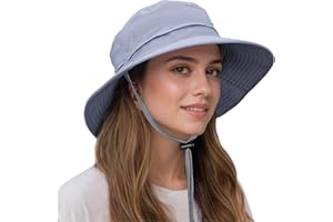 FEWTUR Sun Hat for Men and Women Sun Protection - Wide Brim Hat for Outdoor Fishing, Water-Resistant Foldable Hat for Hiking 
