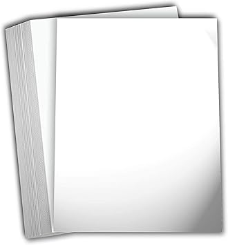 Hamilco White Glossy Cardstock Paper 