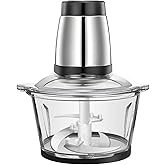 Processador Triturador Alimentos Vidro Inox Elétrico 2L 500W