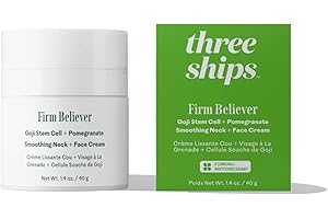 Three Ships - Firm Believer Goji Stem Cell + Pomegranate Smoothing Neck + Face Cream | Moisturize, Smooth, Tone Skin | Cruelt