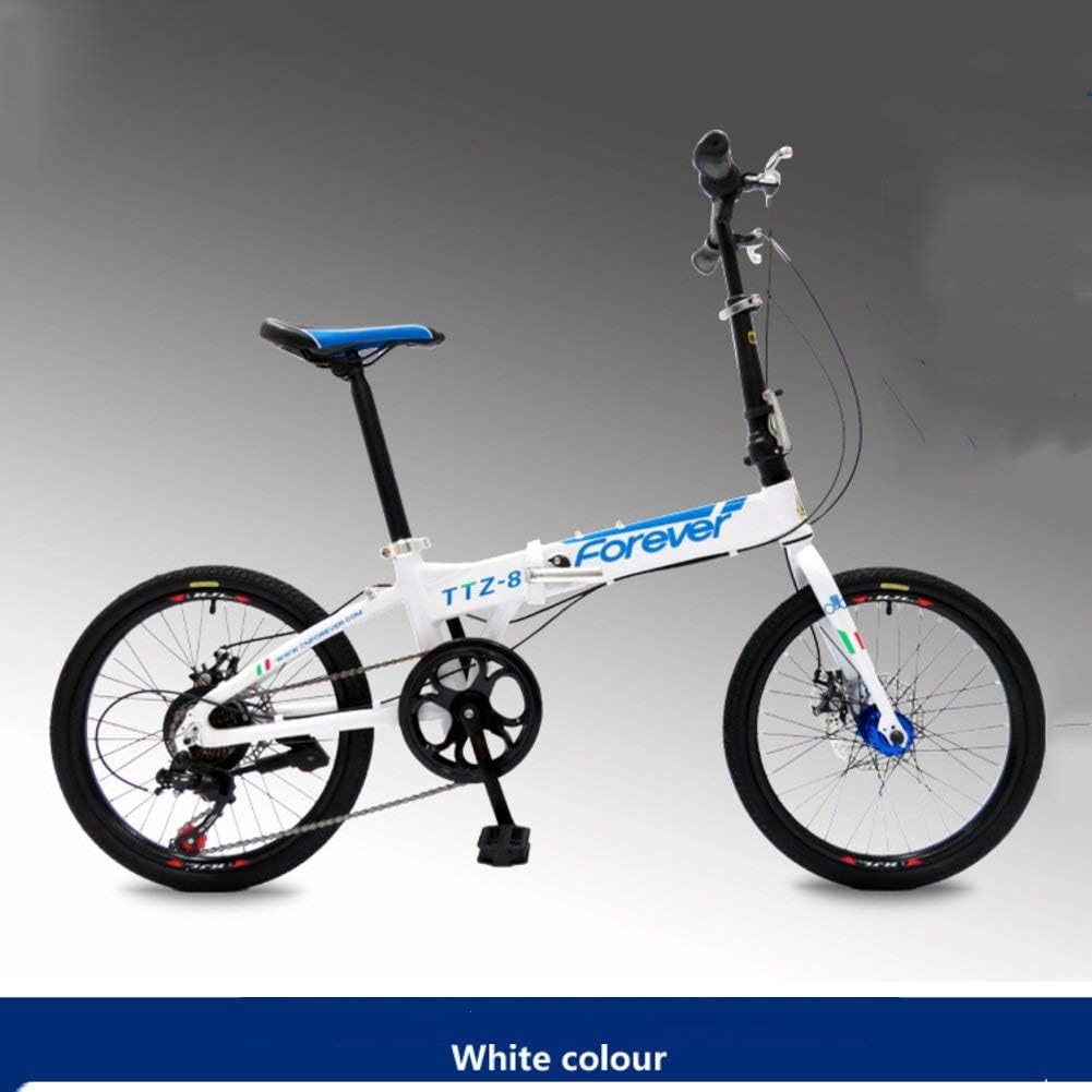 JYFXP 20-inch 7-speed Folding Bike,Ultra-light Aluminum Frame Alloy Shimano Gears Foldable Bicycle For Commuter Men And Women Junior High School Students