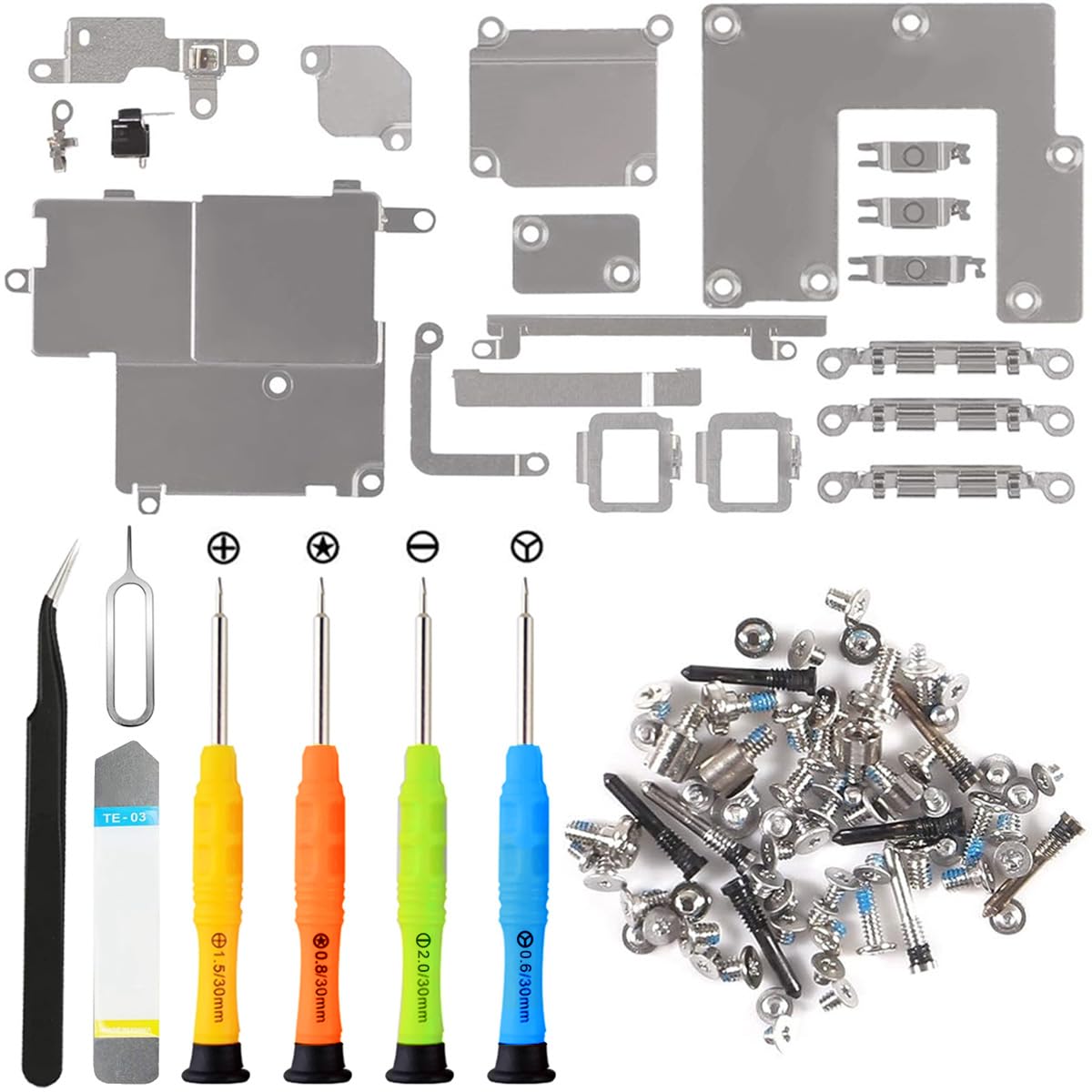 ZHUROUPU Internal Bracket Replacement Parts Metal Plate Cover Parts Bracket Repair Compatible with for iPhone 11 Pro 5.8", Including Full Internal Screw Set, and Repair Tool Kit