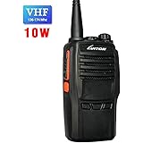 LUITON LT-188H VHF Walkie Talkie 10W for Hiking, Camping with Program Software & Cable - 1 Pack - Black