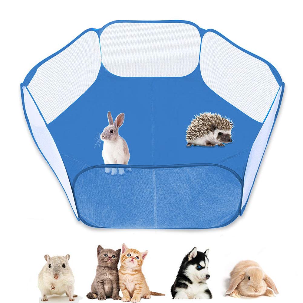 YUIP Small Animals Playpen, Lightweight and Foldable Pet Cage Tent Outdoor Indoor Exercise Fence for Guinea Pig, Rabbits, Hamster, Chinchillas and Hedgehogs