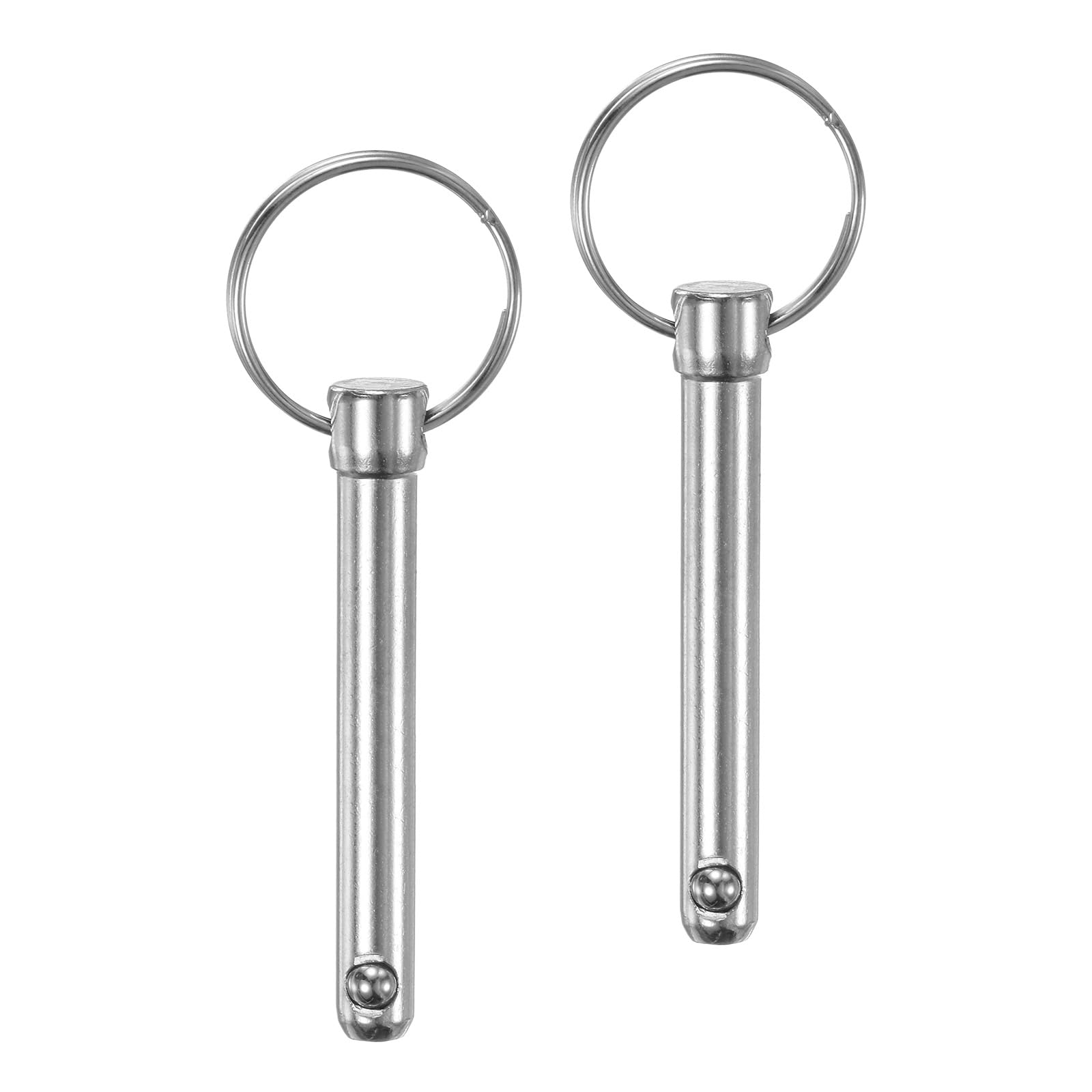 M METERXITY 2-Pack Quick Release Pins, 5/16" [8mm] Diameter, 1.85" [47mm] Usage Length Bimini Top Pin for Shipbuilding/Boat/Trailer, 2.17" [55mm] Total Length Carbon Steel Hardware Pins