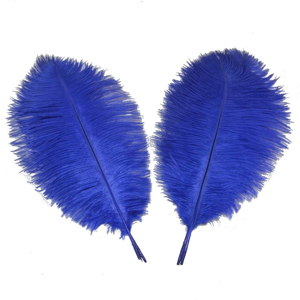 Sowder 5pcs Ostrich Feathers 16-18inch(40-45cm) for Home Wedding Decoration(royal blue)