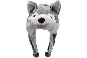 Veryrich Plush Hats, Super Soft Warm Hat Funny Animal Hats, Cozy Winter Hat Novelty Party Cap for Kids Girls Boys - One Size