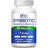 Sound Health Bloom Probiotics 60 Billion CFUs 10 Strains,Supports Digestive & Immune | Non-GMO, Gluten-Free, 60 Capsules