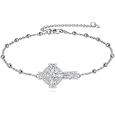 Vadmans Cross Bracelet 925 Sterling Silver Jesus Bracelets Christian Jewelry Gifts for Men Women