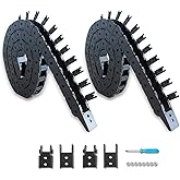 2pcs 39.4 inch Drag Chain Cable Carrier Open Type R28 Wire Cable Chain for CNC Router Mill and 3D Printer,Extra 2 Pair End Connectors,1pc Screwdriver,9 Screws(15x15 Outside Open)