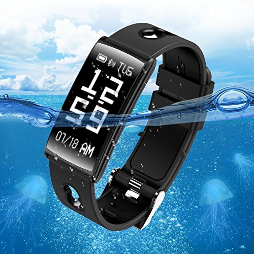 image for Guzack Fitness Tracker Bracelet With Wrist Based Heart Rate Blood Pres