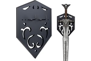 GAHEUNBB Sword Wall Mount Vertical Display Rack With Hollow-Carved Design Wall Holder for Medieval Swords Bows Axes & Props, 