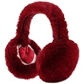 Zsedrut Winter Women Earmuff Foldable Ear Warmer Fluffy Ear Cover Warm Outdoor