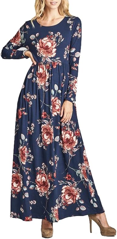 floral print maxi dress with pockets