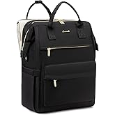 LOVEVOOK Laptop Backpack for Women, 17 Inch Work Teacher Nurse Bag with Laptop Compartment, Large Capacity Business Computer Backpack Purse with USB Port, Stylish Casual Daypack for Travel