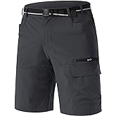 TACVASEN Men's Summer Outdoor Shorts Quick Dry Water Resistant Cargo Casual Golf Work Hiking Shorts (NO Belt)