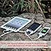 10000mAh Solar Charger Portable Dual USB Shockproof Solar Power Bank/ Backup Battery Charger; Solar Powered Phone Charger for iPhone iPod iPad Samsung HTC Blackberry and GPS Tablets Camera (Black)