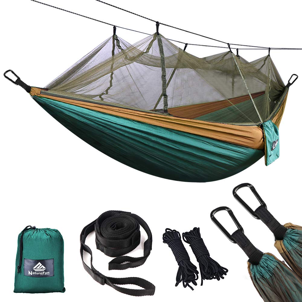 NatureFun UltraLight Travel Camping Hammock 300kg Load Capacity,(275
