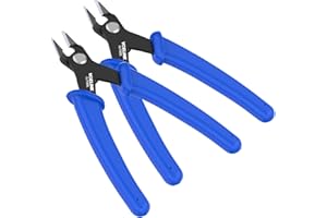 VCELINK Wire Cutters Small, Portable Flush Cut Pliers, Labor Saving Electronic Industry Side Cutters for Jewelry Making, Trim
