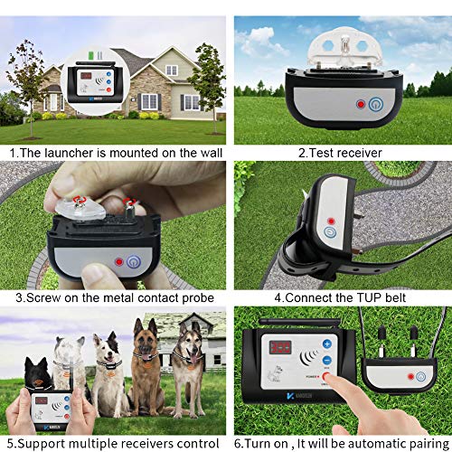 KAROTEZH Electric Fence for Dogs Collars, Wireless Electric Dog Fence