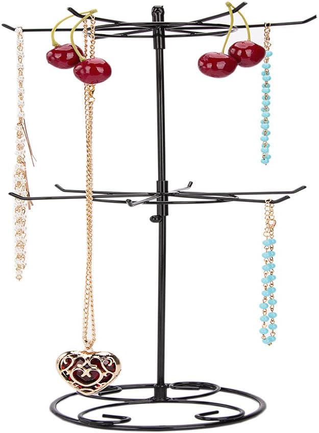 Teeta Metal Necklace Earrings Display Jewelry Holder Organizer Stand