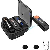 COMICA Vimo S MI Wireless Microphone for iPhone, MFI Certified, Noise Cancellation, 656' Range, 15H Working Time, Monitoring, iPhone Mic for Video Recording, Vlog, Live Streaming, YouTube