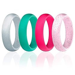 ROQ Silicone Rubber Wedding Ring for Women, Dome