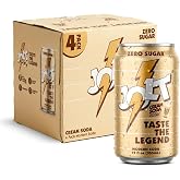 JOLT Modern Soda - Cream Soda, Zero Sugar, 80mg Caffeine, Vitamins B6 B12 B5, Prebiotics, Taurine, Alpha GPC, Green Coffee Bean Caffeine, No Fruit Juice, 1g Prebiotic Fiber, 12 fl oz (4 cans)