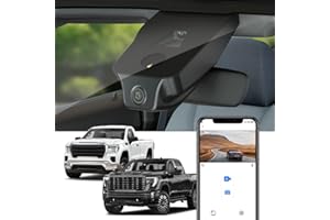 Fitcamx 4K Dash Cam Suitable for GMC Sierra 1500 2500HD 3500HD 2020-2025 has Auto-Dimming (HD2-4925), Integrated OEM Look, 21