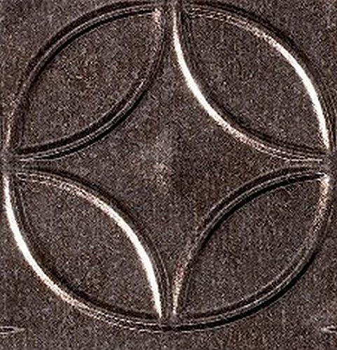 Celestial Backsplash Tiles Kitchen Bathroom Shower Decorative Wall Paneling, Smoked Pewter, 6''x6'', Sample