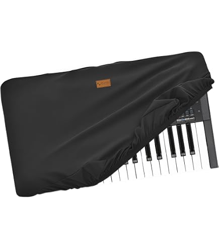 Housse Synthetiseur Yamaha Housse Anti-poussière Pour Clavier Piano 61 Touches - Tissu élastique Noir - Origlam Housse Clavier 61 Touches