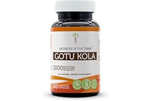 Secrets of the Tribe Gotu Kola 60 Capsules, 1000 mg, Gotu Kola (Centella Asiatica) Dried Herb (60 Capsules)