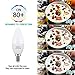 E12 LED Bulb 60Watts, Ambimall 6 Watt Candelabra Base Warm White 2700K 600Lumens, Chandelier Light Non Dimmable for Ceiling Fan(6 Pack)