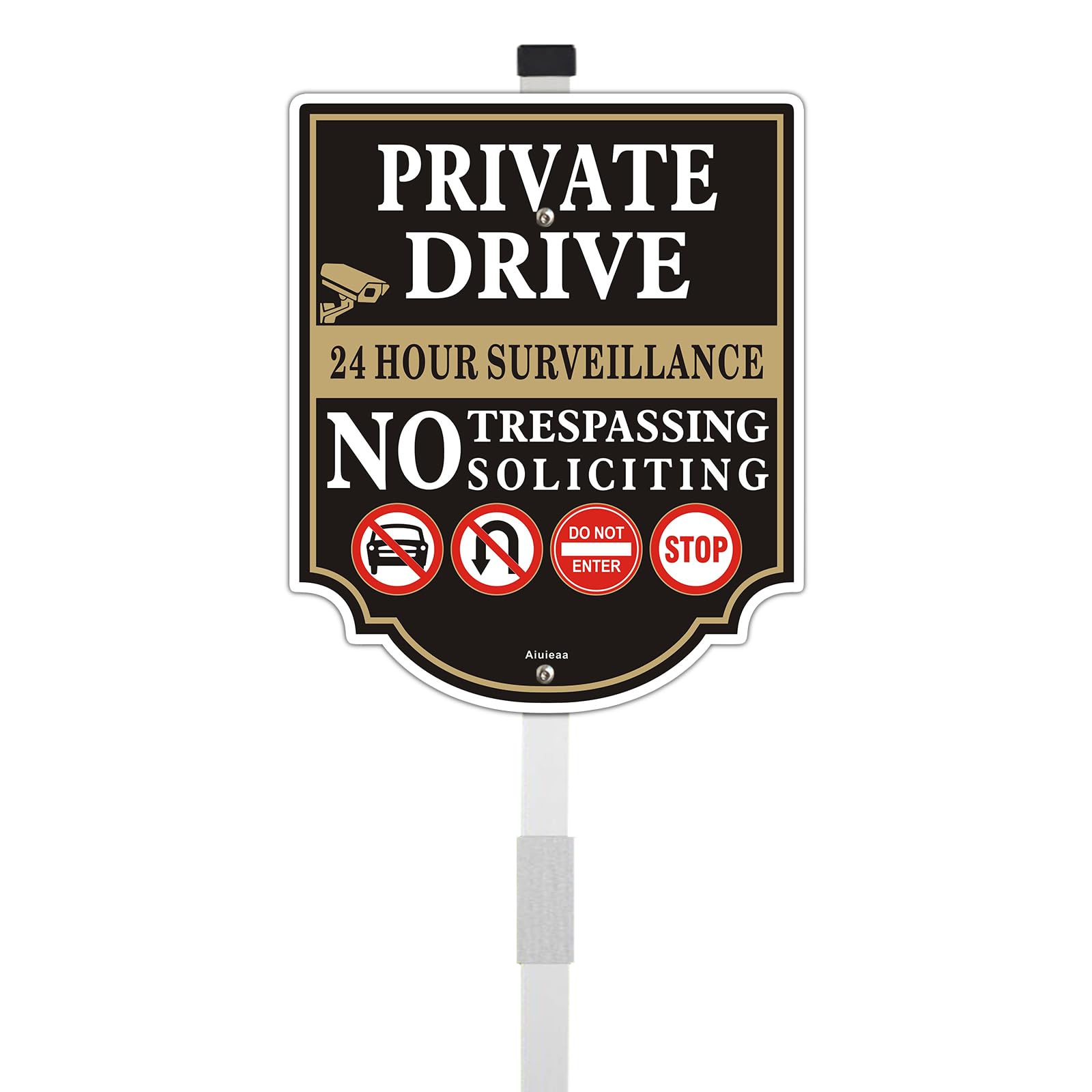 Private Driveway Sign Do Not Enter with Stake, No Trespassing ...