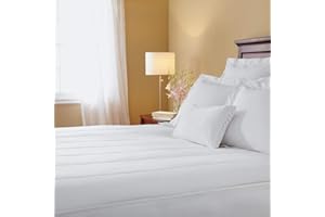 Sunbeam Heated Mattress Pad | Quilted, 10 Heat Settings, White, Twin - MSU2KTS-V000-11A00
