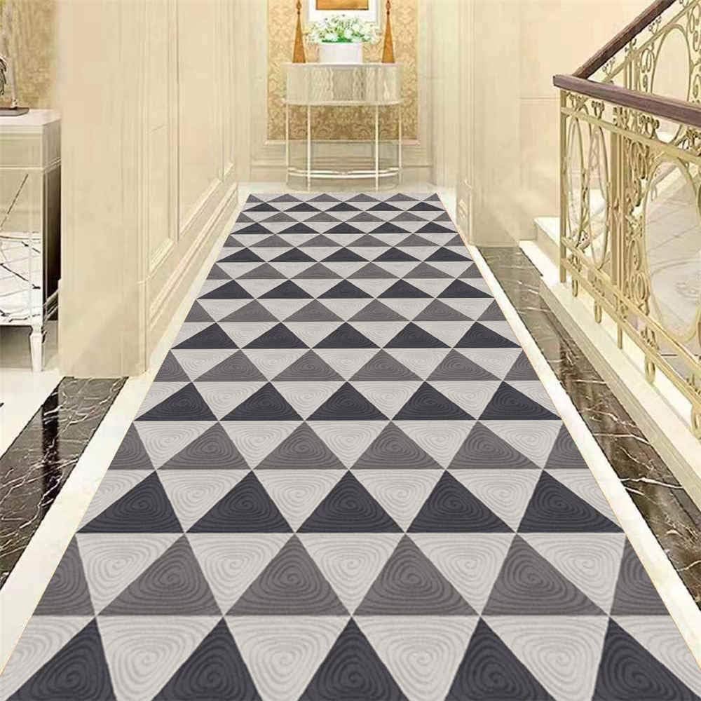KFEKDT Modern Outdoor Geometric Rug Home Decorative Living Room Carpet Flannel Indoor Entrance Floor Mat Long Kitchen Corridor Area Rug A9 80x180cm