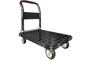Platform Trucks Industrial Trolley 35.4x 23.6 inches Portable Moving Cart Large Flatbed with Wheels 2425 lb. Load Capacity (3