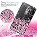 LG G4 Case with Tempered Glass Screen Protector [2 Pack] for Girls Women,LeYi Glitter Bling Moving Quicksand Liquid Clear TPU Protective Phone Case for LG G4 (5.5