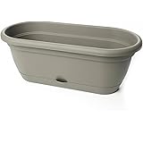 Bloem Living LWB1860 Lucca Self-Watering Window Box, 18-Inch, Peppercorn