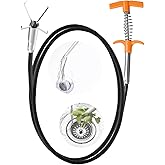 63inch Drain Clog Remover 1 pcs Drain Snake Hair Remover (2 pcs) Drain Spring Unblocker (1 pcs) Cleaning Brush (2 pcs), Hair 