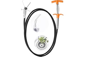 63inch Drain Clog Remover 1 pcs Drain Snake Hair Remover (2 pcs) Drain Spring Unblocker (1 pcs) Cleaning Brush (2 pcs), Hair Catcher Drain Auger Cleaner Tool Set For Toilet, Kitchen Sink, Bathroom Tub - 1