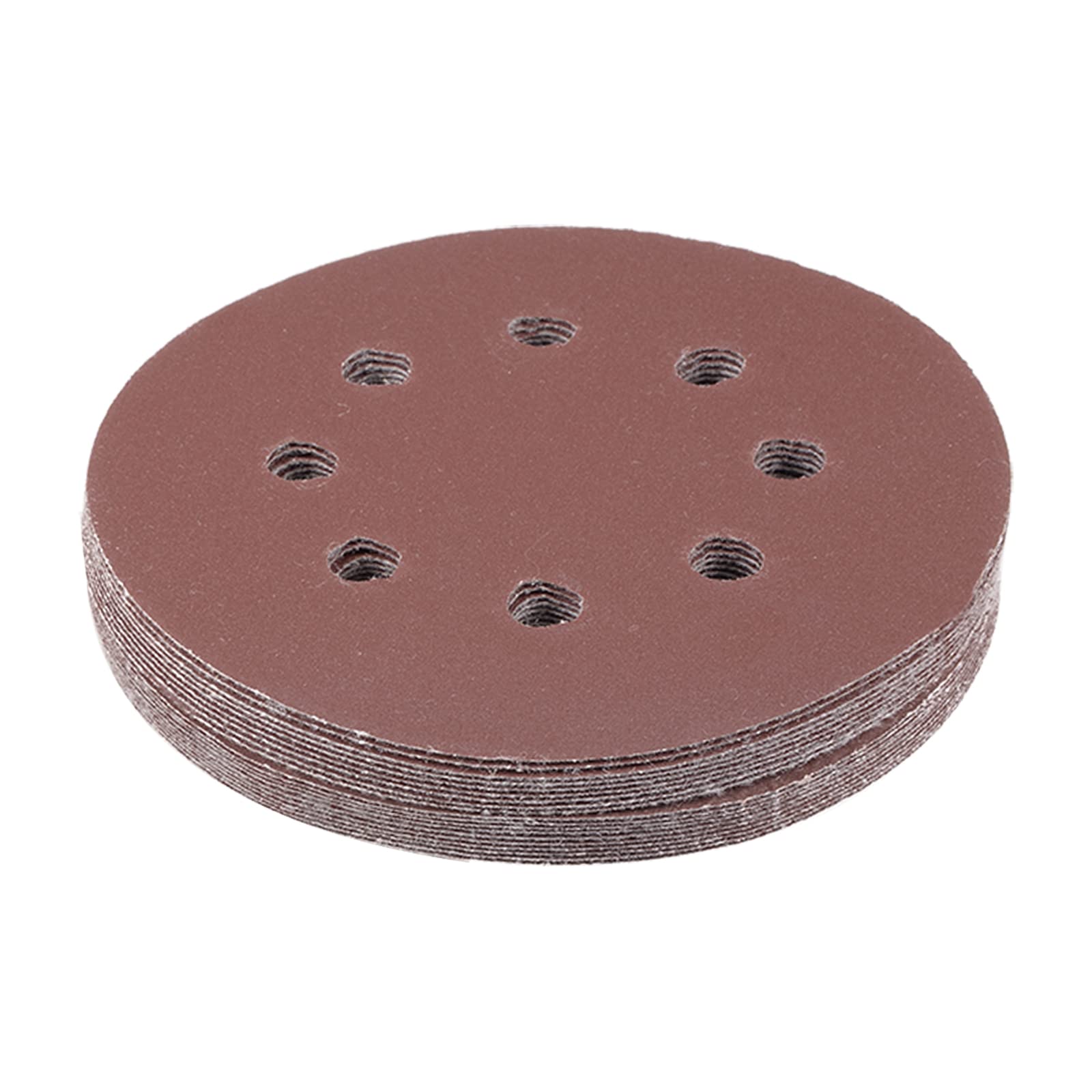 Kozelo 20 Pcs Sanding Discs Hook and Loop Backing - [5 Inch x 320 Grits] Aluminum Oxide Sandpapers for Orbital Sander Round Sanding Papers, 8 Holes — image 1